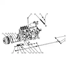 Turbocharger compensation pipe - Блок «D0800-1111000 Форсунки топливного насоса в сборе»  (номер на схеме: 21)