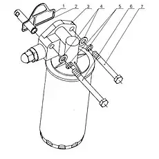 Oil filter drain guide pipe - Блок «D30-1012000 Масляный фильтр в сборе»  (номер на схеме: 2)