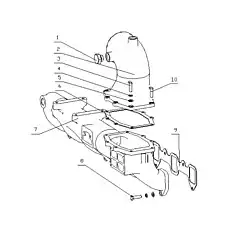 Heater gasket - Блок «Intake Pipe & Intake Connecting Pipe Part 311-1008100/07 & B7615-1008500/07»  (номер на схеме: 6)