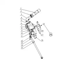Hinge bolt - Блок «Oil Radiator Assembly 1640H-1013000/17»  (номер на схеме: 13)