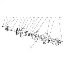 Crankshaft timing gear - Блок «J5600-1005000 Коленвал с демпфирующим механизмом в сборе»  (номер на схеме: 11)