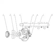 Fuel injection pump gear - Блок «J5600-1111000 ТНВД в сборе»  (номер на схеме: 1)