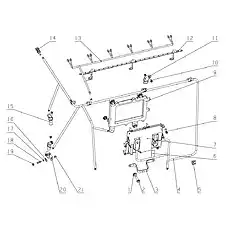 Injection control harness bracket - Блок «J5600-3823000 Система управления двигателем в сборе»  (номер на схеме: 12)