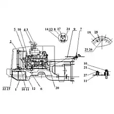 Exhaust System - Блок «Z50E01T46 Двигатель в сборе»  (номер на схеме: 4)