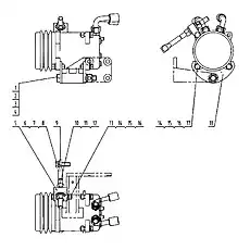 NUT - Блок «Кронштейн компрессора 46C5397 001»  (номер на схеме: 10)