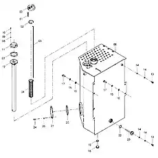 PLUG - Блок «21C0457 003 Бак гидравлический в сборе»  (номер на схеме: 23)