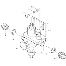 MOUNTING PLATE - Блок «34C3031 000 Комбинированный клапан»  (номер на схеме: 2)