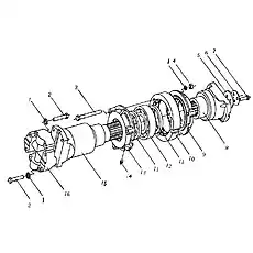 Lock spacer - Блок «Привод переднего вала»  (номер на схеме: 6)