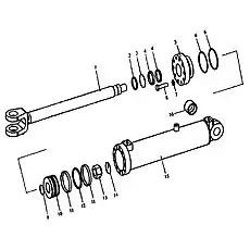 Piston rod - Блок «Цилиндр подъемной рукояти»  (номер на схеме: 1)