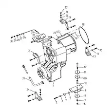 Transmission & Torque Converter (GB6170-86) - Блок «Transmission System 5»  (номер на схеме: 3)