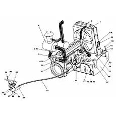 Дизелиный двигатель - Блок «Система двигателя»  (номер на схеме: 1)