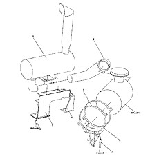 Воздухозаборник и впускной коллектор в сборе (6CTA8.3-C215, 6CTA8.3-C215)