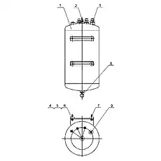 Relief valve - Блок «Воздушный резервуар в сборе»  (номер на схеме: 2)