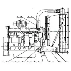 Bolt M12x25 - Блок «Engine Radiator Pipe (6CTA8.3-C215, 6CTA8.3-C215)»  (номер на схеме: 4)