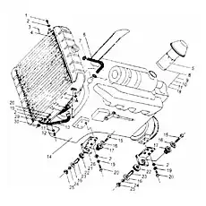 Водяной радиатор - Блок «Z30.1M Система двигателя (1)»  (номер на схеме: 3)