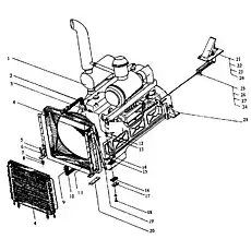 левый и правый подпорный шток водобака – радиатора масла - Блок «Z50B.1 Система двигателя»  (номер на схеме: 19)