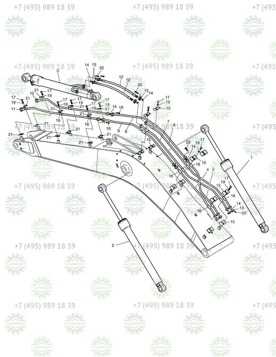 440-00292A CYLINDER,ARM - Запчасть для Doosan V-MODEL S420LC-V купить в  компании ГАЗИМПОРТ