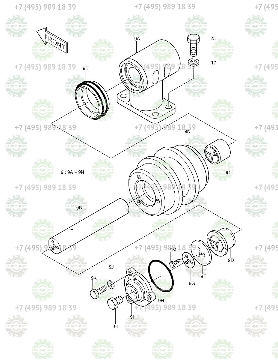 2229-1003 COVER,UPPER - Запчасть для Doosan V-MODEL SOLAR 250LC-V купить в  компании ГАЗИМПОРТ