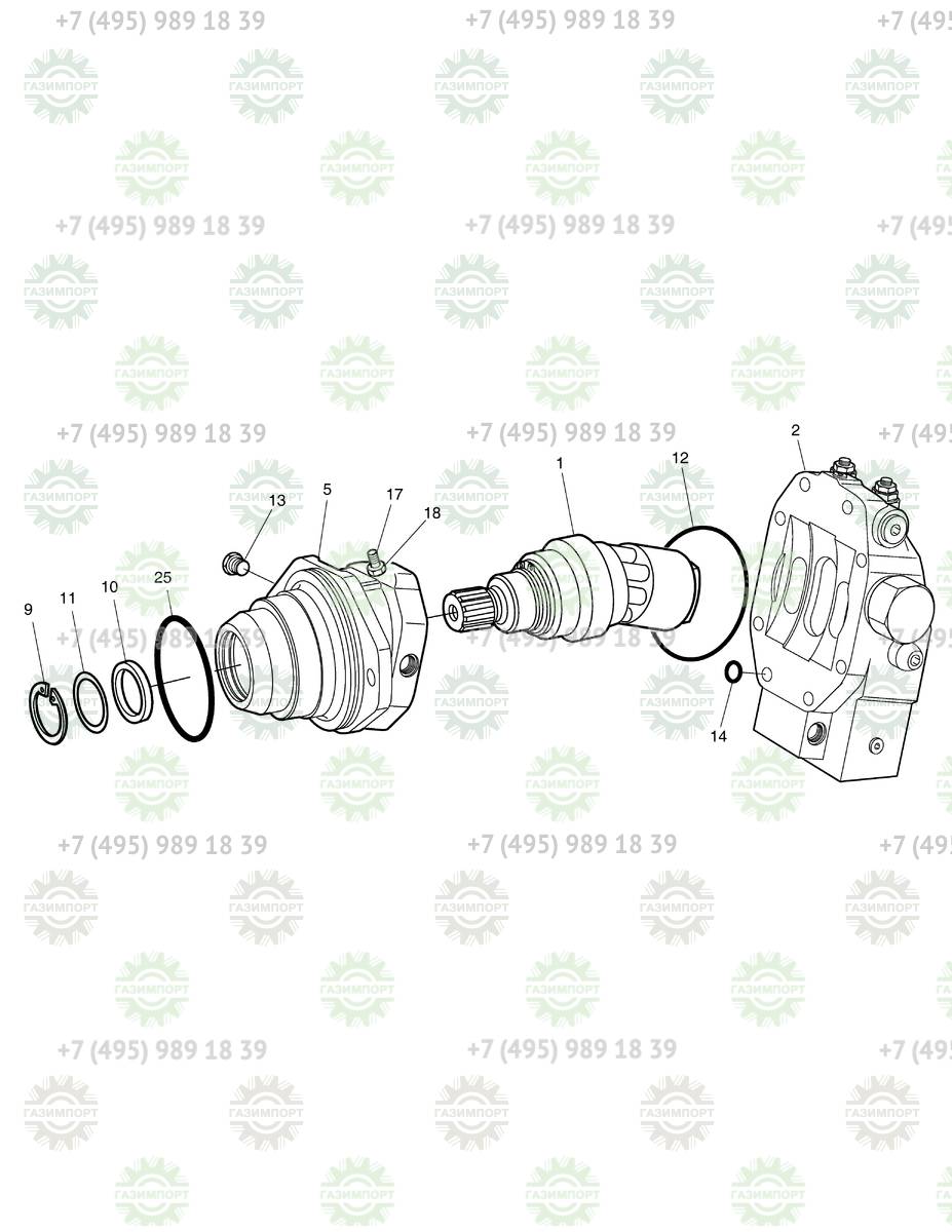 2.407-00027 ROTARY GROUP - Запчасть для Doosan DX-MODEL DX480LC купить в  компании ГАЗИМПОРТ