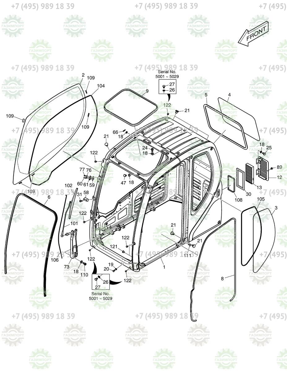 125-00043 CATCH - Запчасть для Doosan Лесотехнические машины DX300LL купить  в компании ГАЗИМПОРТ