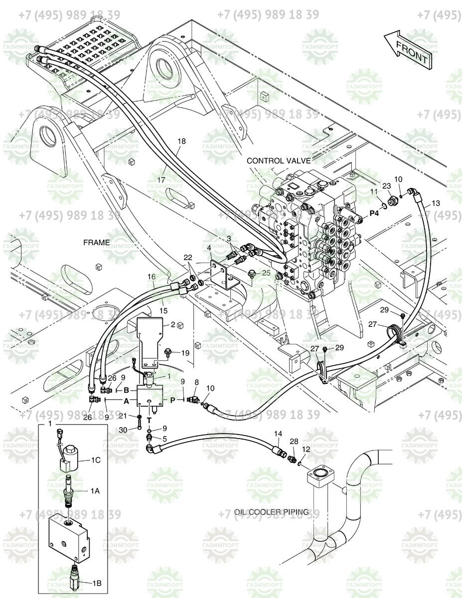 420212-03013 PIPING,MAIN,QUICK COUPLER - Запчасть для Doosan DX-MODEL  DX255LC купить в компании ГАЗИМПОРТ