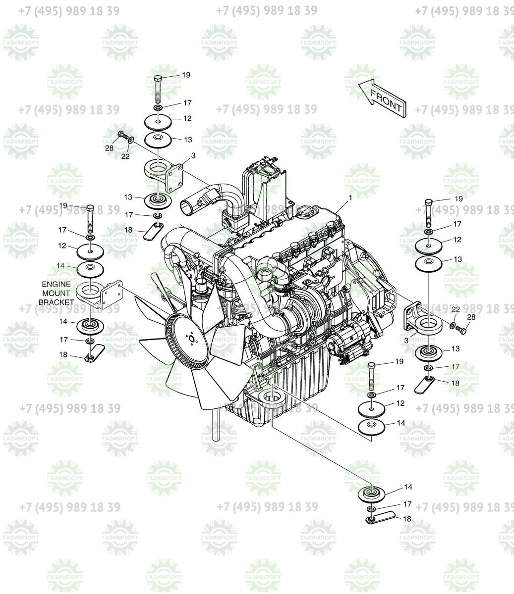 EUTEG ENGINE - Запчасть для Doosan Лесотехнические машины DX225LL купить в  компании ГАЗИМПОРТ