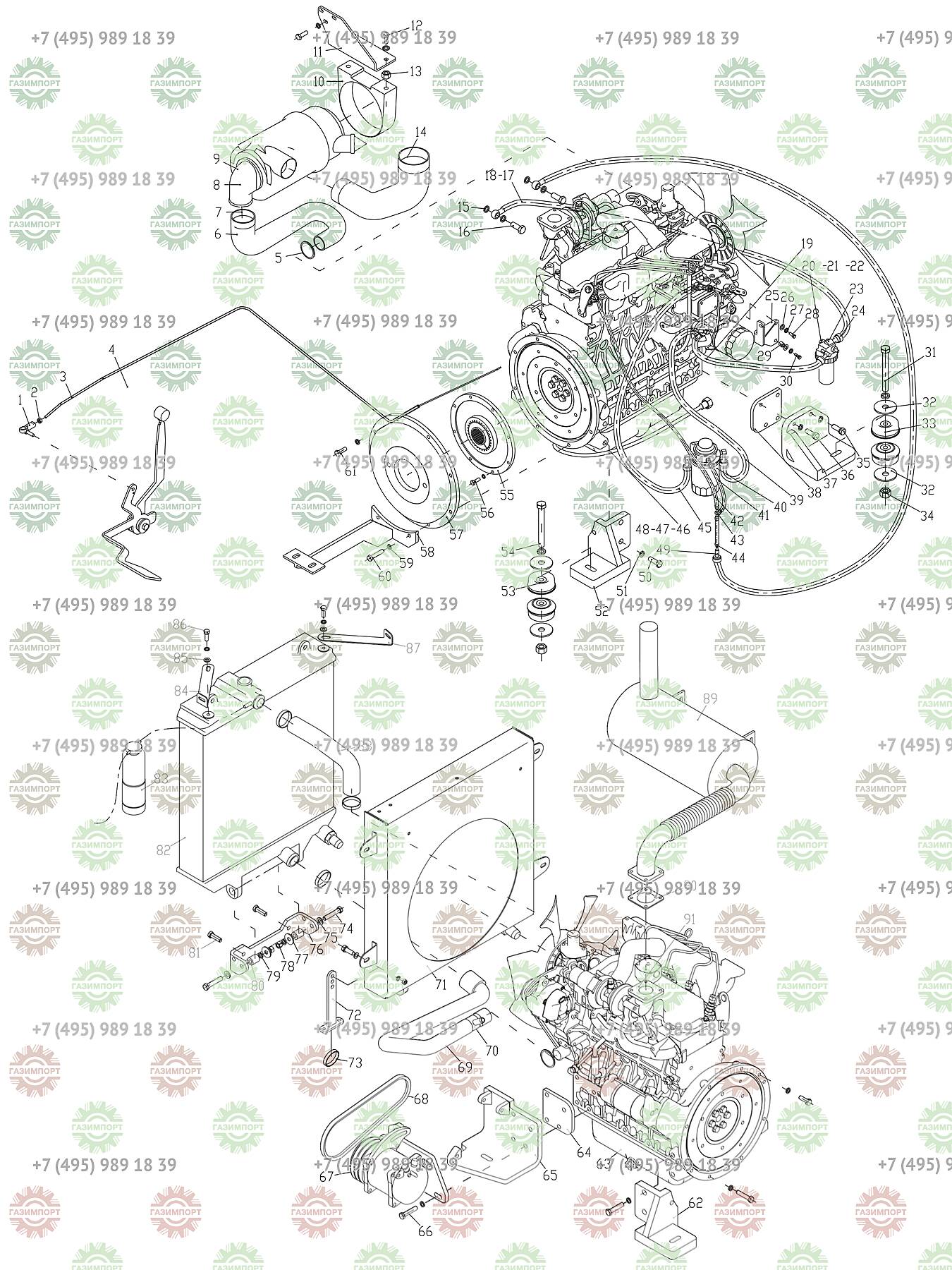 Система дизельного двигателя (Lonking (Longgong) CDM307 CDM308 CDM312 ...