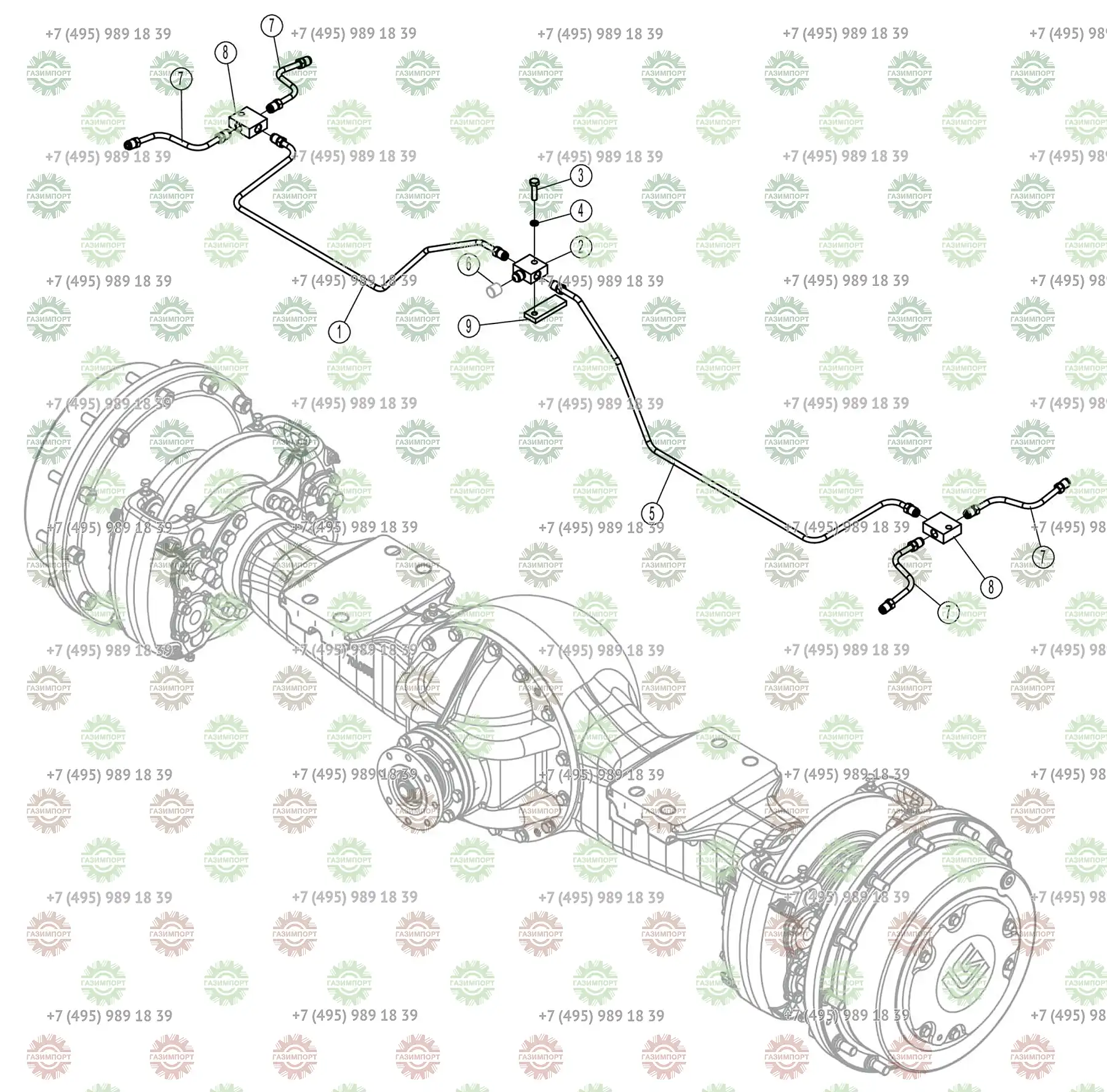 BRAKE LINES (артикул: 01C0997) для фронтальных погрузчиков Liugong CLG856H  в Москве, Казани, Краснодаре, Севастополе и Ростове