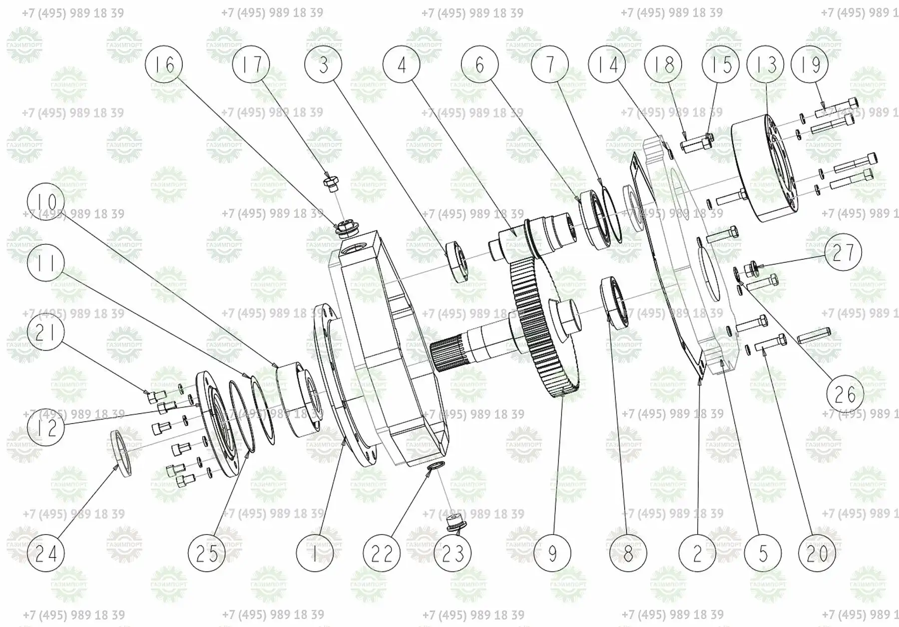 Коробка передач (артикул: 200100766) для асфальтоукладчиков China Motors  RP603 в Москве, Казани, Краснодаре, Севастополе и Ростове