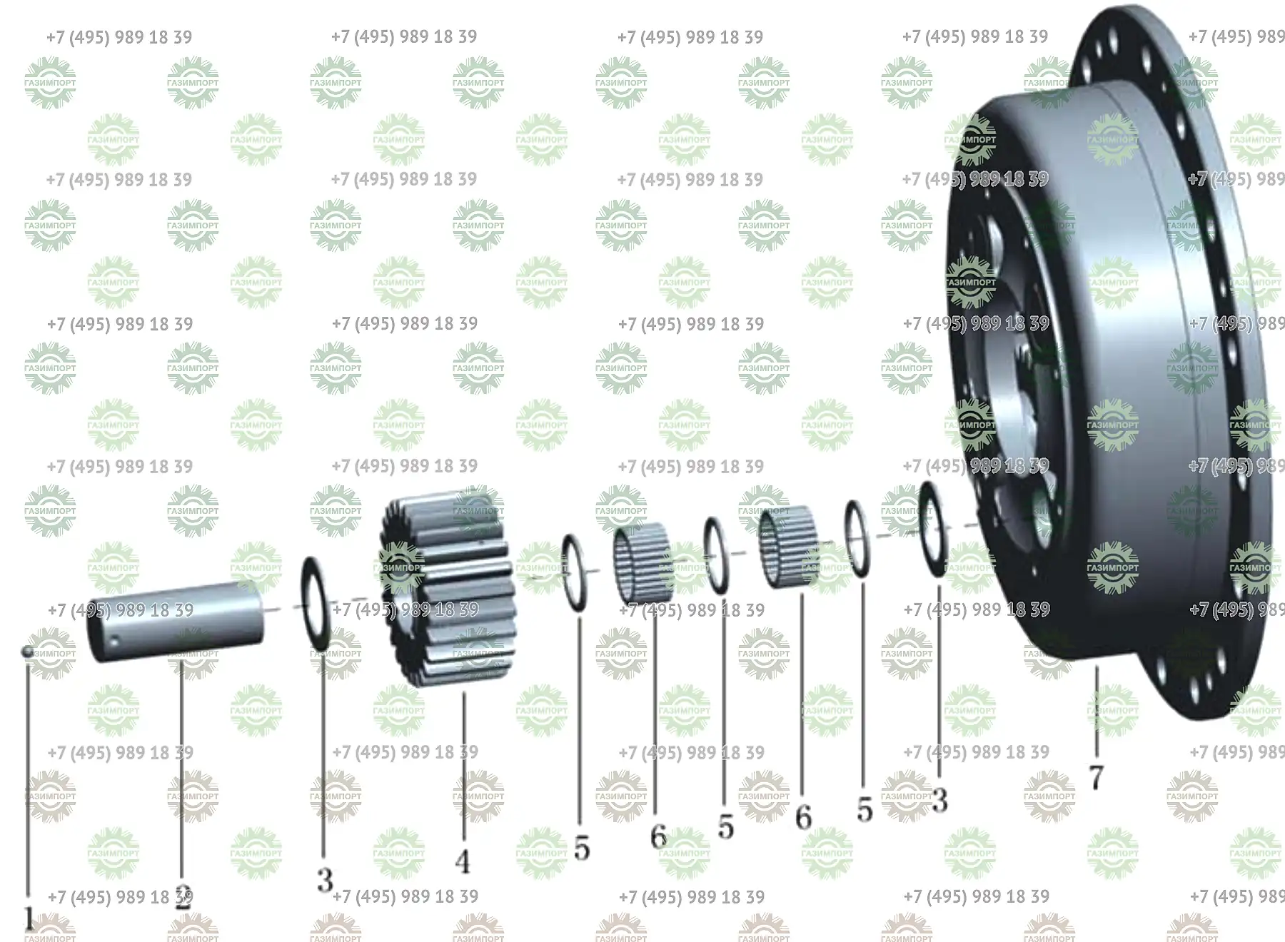 Вал планетарной передачи T400.03.02-02 (артикул: 05.18.01.019) для Axlestar  T400 в Москве, Казани, Краснодаре, Севастополе и Ростове