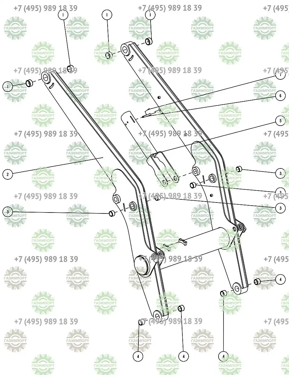 lift arm support (артикул: 21D0384) для экскаваторов погрузчиков XGMA XG765  в Москве, Казани, Краснодаре, Севастополе и Ростове