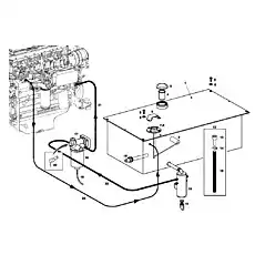 DRAIN HOSE CPL - Блок «300.5305 Топливный бак и фильтр»  (номер на схеме: 12)