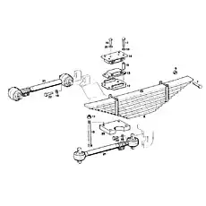 STOP PLATE ABOVE - Блок «387.7602 AXLE SUPPORT AND SPRING ASSY»  (номер на схеме: 14)
