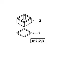 Gasket, Connection - Блок «Air Intake Heater AH9021»  (номер на схеме: 1)