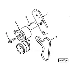 Belt, V Ribbed - Блок «Alternator Drive EH9705»  (номер на схеме: 5)