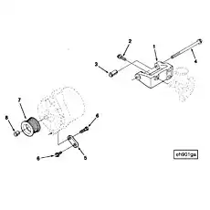 Spacer, Mounting - Блок «Alternator Location EH9001»  (номер на схеме: 3)