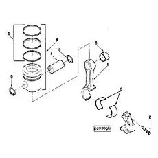 Set, Piston Ring (0.50mm Oversize) - Блок «Connecting Rod And Piston 3»  (номер на схеме: 6)