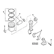 Set, Piston Ring (0.50mm Oversize) - Блок «Connecting Rod And Piston»  (номер на схеме: 6)