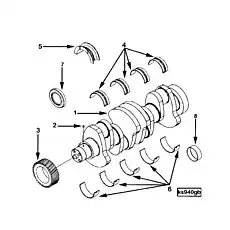 Bearing, Crankshaft Thrust - Блок «Crankshaft BP97116»  (номер на схеме: 5)
