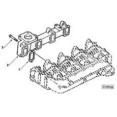 Manifold, Exhaust - Блок «Exhaust Manifold XM9001»  (номер на схеме: 2)