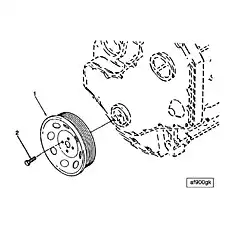 Screw, Hex Flange Head Cap (M12 x 1.25 x 36) - Блок «Front Drive Adapter AF9006»  (номер на схеме: 2)