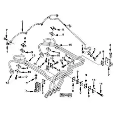 Manifold, Fuel - Блок «Fuel Plumbing FT97024»  (номер на схеме: 6)