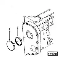 Seal, Rectangular Ring - Блок «Mechanical Tachometer Drive E19701»  (номер на схеме: 2)