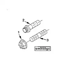 Screw, Twelve Point Cap (M10 X 1.50 X 35) - Блок «Starter Motor Mounting SM9722»  (номер на схеме: 2)
