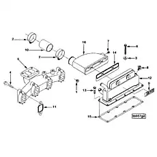 Gasket, Int Manifold Cover - Блок «Turbocharger Location TB9397»  (номер на схеме: 15)