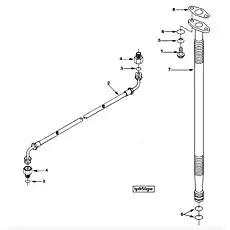 Gasket, Oil Drain - Блок «Turbocharger Plumbing TP9702»  (номер на схеме: 8)