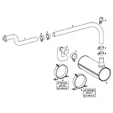 PIPE CLIP - Блок «644.5600 EXHAUST SYSTEM»  (номер на схеме: 2)