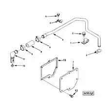 Connection, Vent (Use 3934865 rectangular ring seal when servicing vent connection) - Блок «Crankcase Breather BR9132»  (номер на схеме: 11)