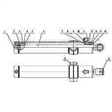 Piston Rod Seal 50X60X8 - Блок «80B-FD-00 Поворотный цилиндр»  (номер на схеме: 13)