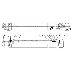 Piston Rod - Блок «B80A-WD-00 Цилиндр отвала 3»  (номер на схеме: 8)